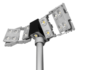 Mât télescopique avec projecteurs LED montés sur système de bras rotatif ILLUMINATOR