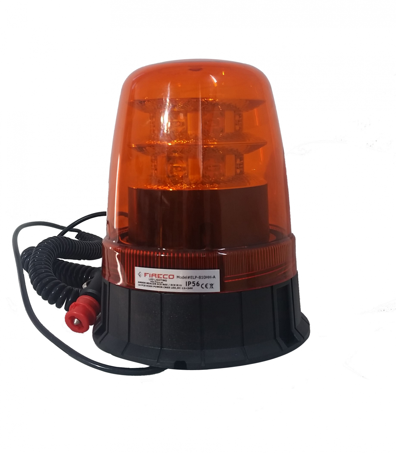 LED Rotation Light, Orange R65, 12-24V Magnet food + Cigarette