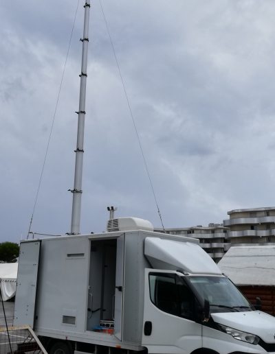 Mats télescopique avec antenne télécommunication mobile